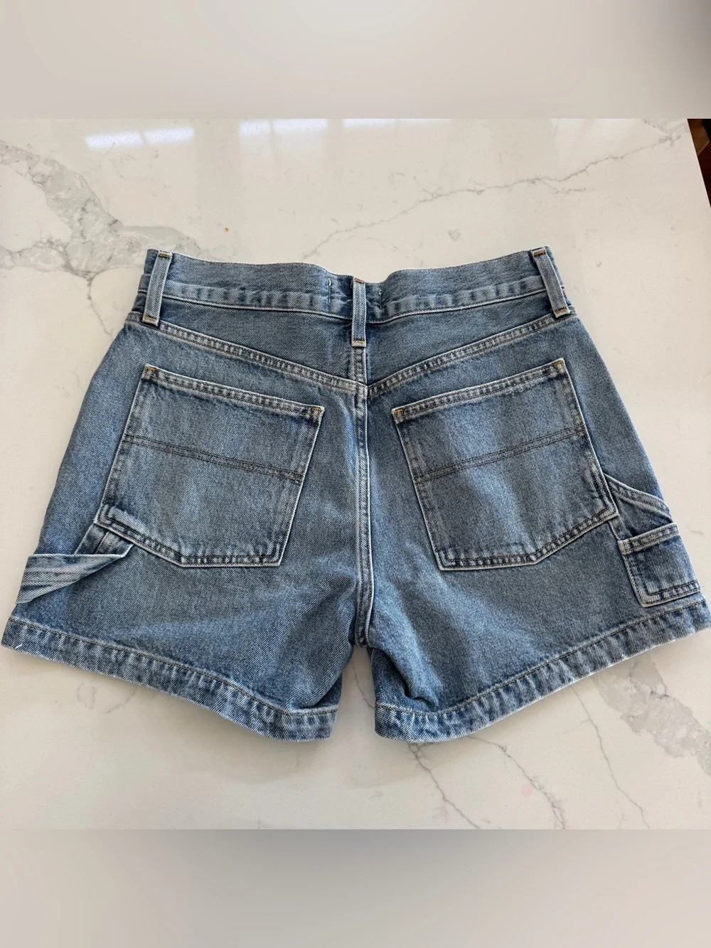 Agolde Magna Carpenter Denim Shorts